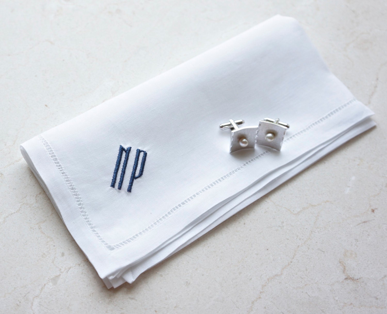 Men's Monogrammed Handkerchief Linen by DonovanDesignLinens