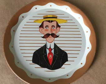 Miniature Caricature Tray Kitchen Decor Decorative Tray