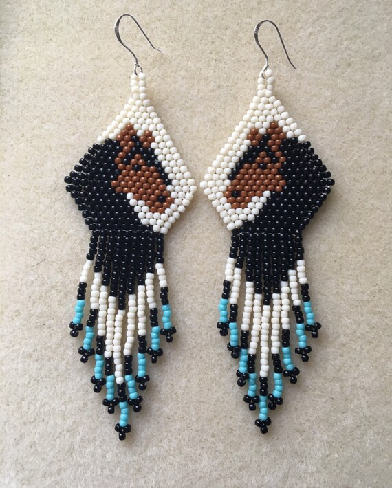 Native American Style Horse Dangle Earrings by TwinArrowsStore