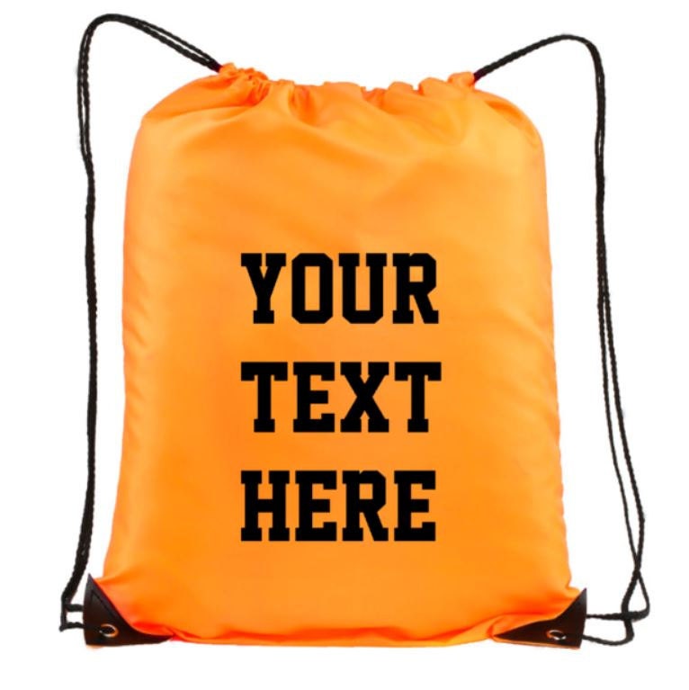 personalized drawstring backpack your text here bookbag personalized drawstring backpack your text here bookbag