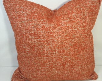 20" SQ. Harlequin Etch: Burnt Orange Pillow COVER