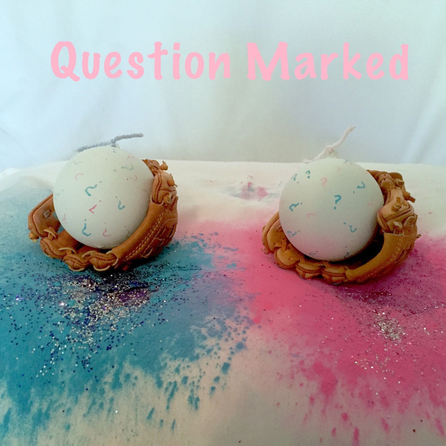 2 Baseball Gender Reveal Balls Pack Custom Combinations and