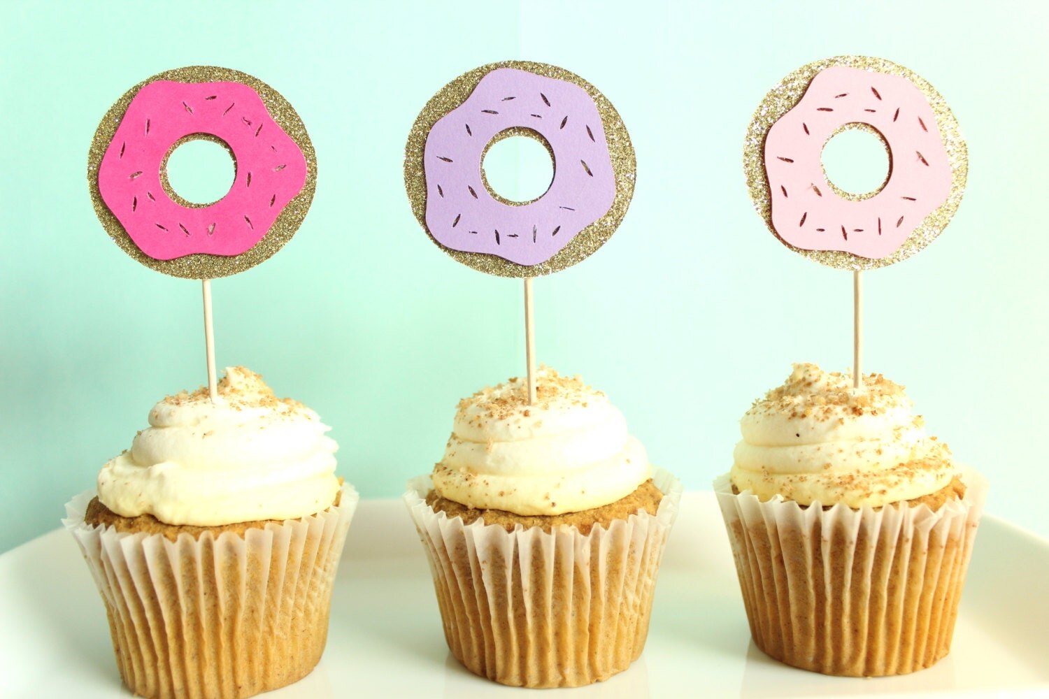 Donut Cupcake Toppers Sprinkles Cupcake Toppers Sprinkle