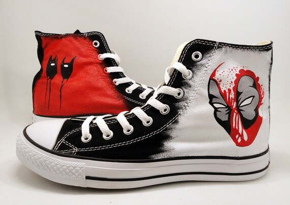 Deadpool Shoes Converse by JJIONDESIGN on Etsy