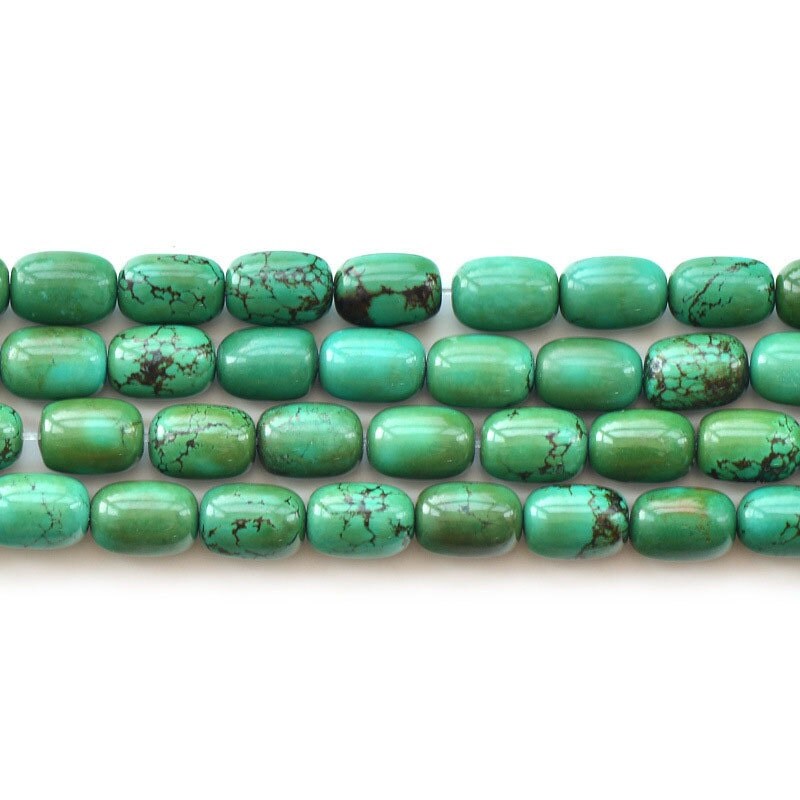 Green Turquoise Beads Turquoise GemstoneBarrel beads15