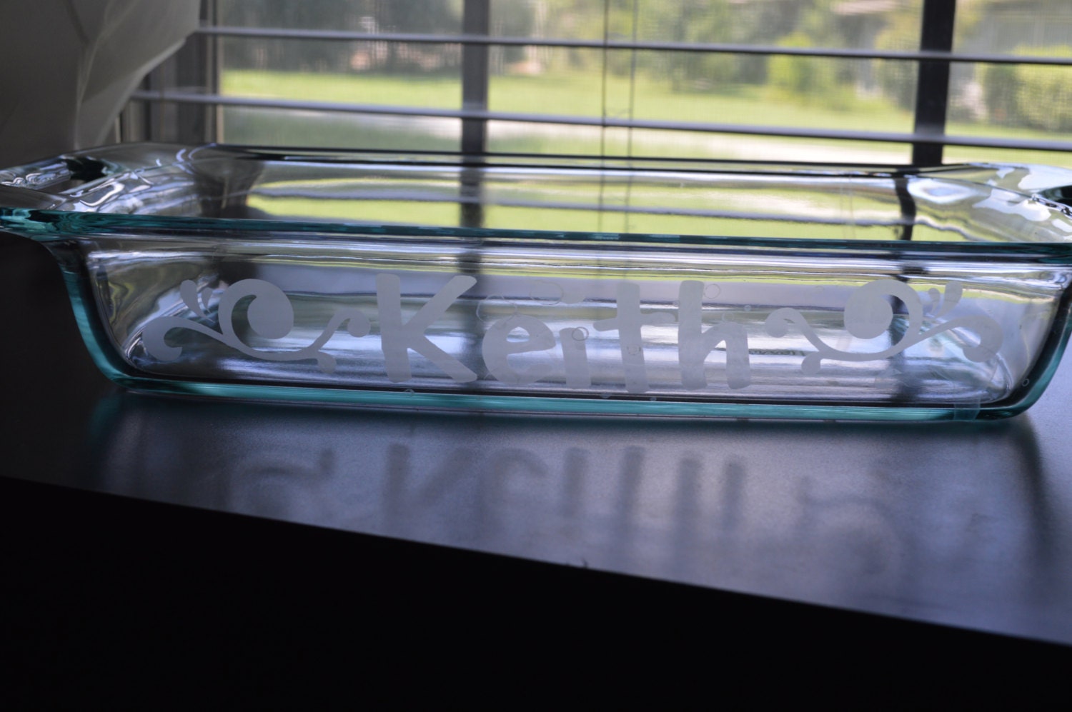 Glass Etching 9x13 glass pan pyrex personalized by KeithsKeepsakes