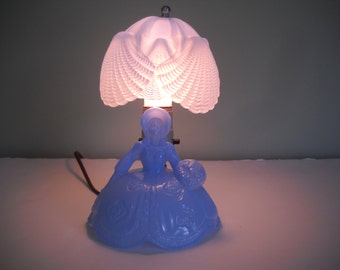 Blue Depression Glass Lamp Southern Belle Lamp