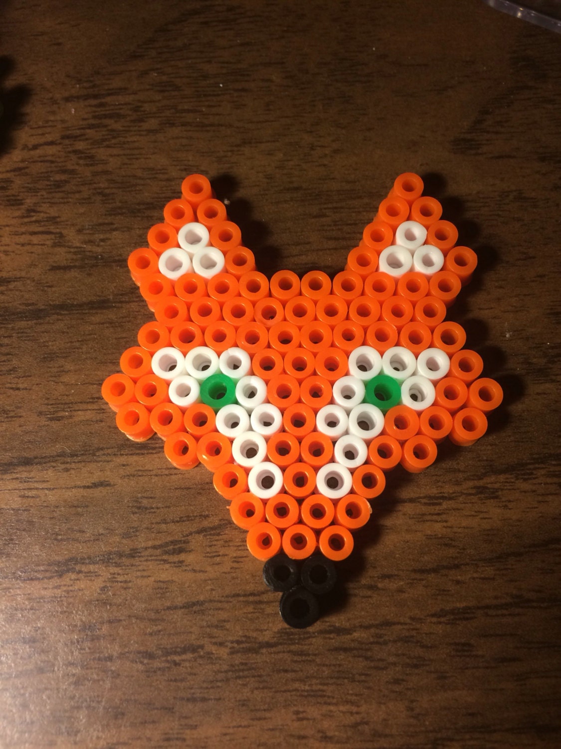 Fox Perler Bead Magnet by Kaidasgoods on Etsy