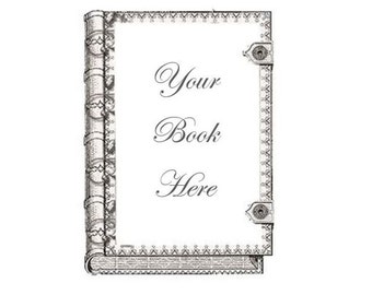 1:12 scale Custom Dollhouse Miniature vintage printed opening book.