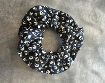Halloween hair scrunchie Glow in the Dark Skulls