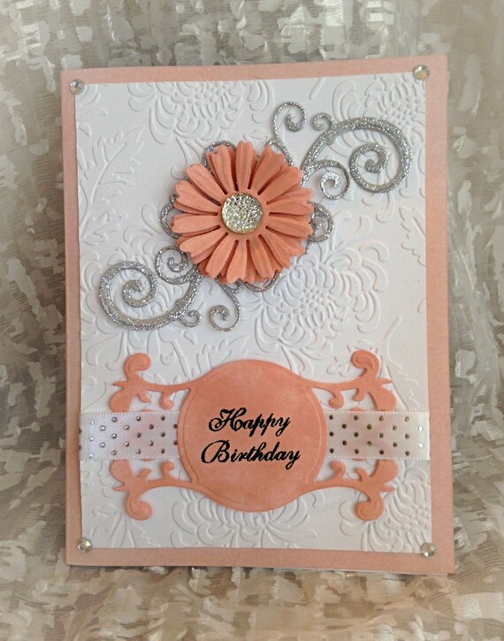 Birthday Card Handmade Fancy Happy Birthday Card Filigree