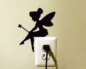 Tinker Bell Disney Light Switch Vinyl Decal Sticker Princess Tinkerbell Fairy