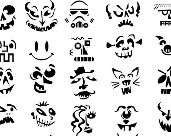 Download Halloween Pumpkin Create a Face Decal SVG Cut Files Instant