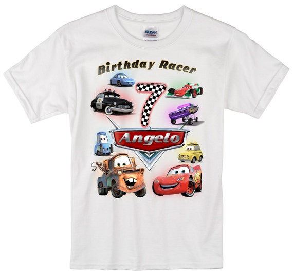 Disney Cars Birthday Shirt Lightning McQueen long sleeve and
