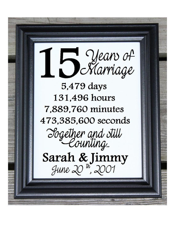 15 Year Wedding Anniversary Gifts 15th Wedding Anniversary Cotton Print 15th Wedding Gift 15