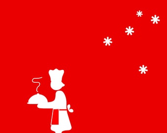 set of 4 greeting cards Christmas