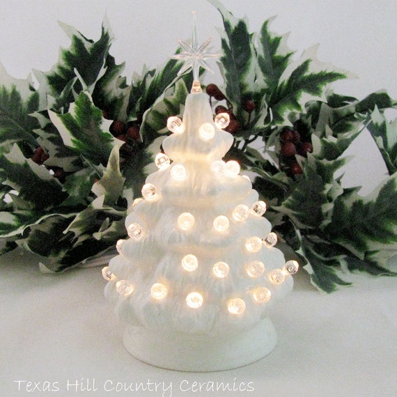 miniature white ceramic christmas tree clear by texasceramics miniature white ceramic christmas tree clear by texasceramics