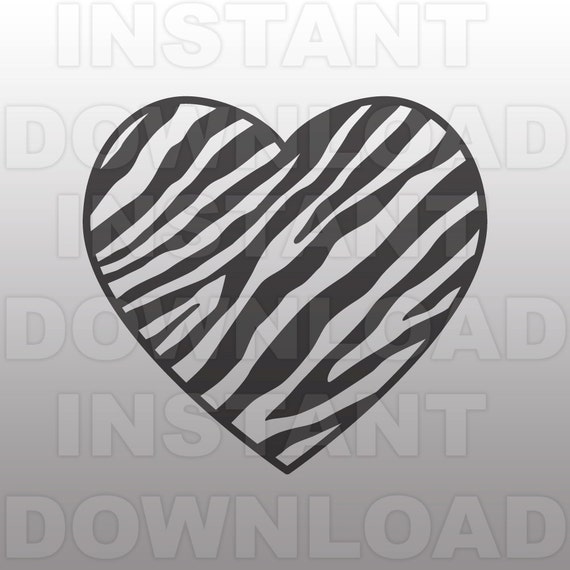 Download Zebra Stripes Heart SVG FileZebra Pattern SVG Cutting