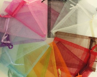 50 pieces - 4" x 5.5" Large Handmade Organza Bag