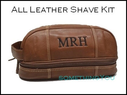 mens leather dopp kit monogram