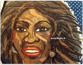 First Lady MICHELLE OBAMA FLOTUS Art Quilt