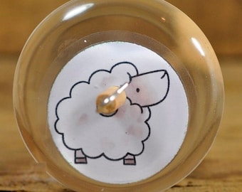 Resin Drop Spindle - Little Sheep