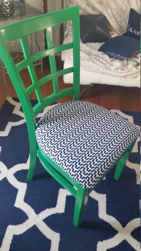 Items similar to Wood Painted Chair Refinished Green (Local Delivery or