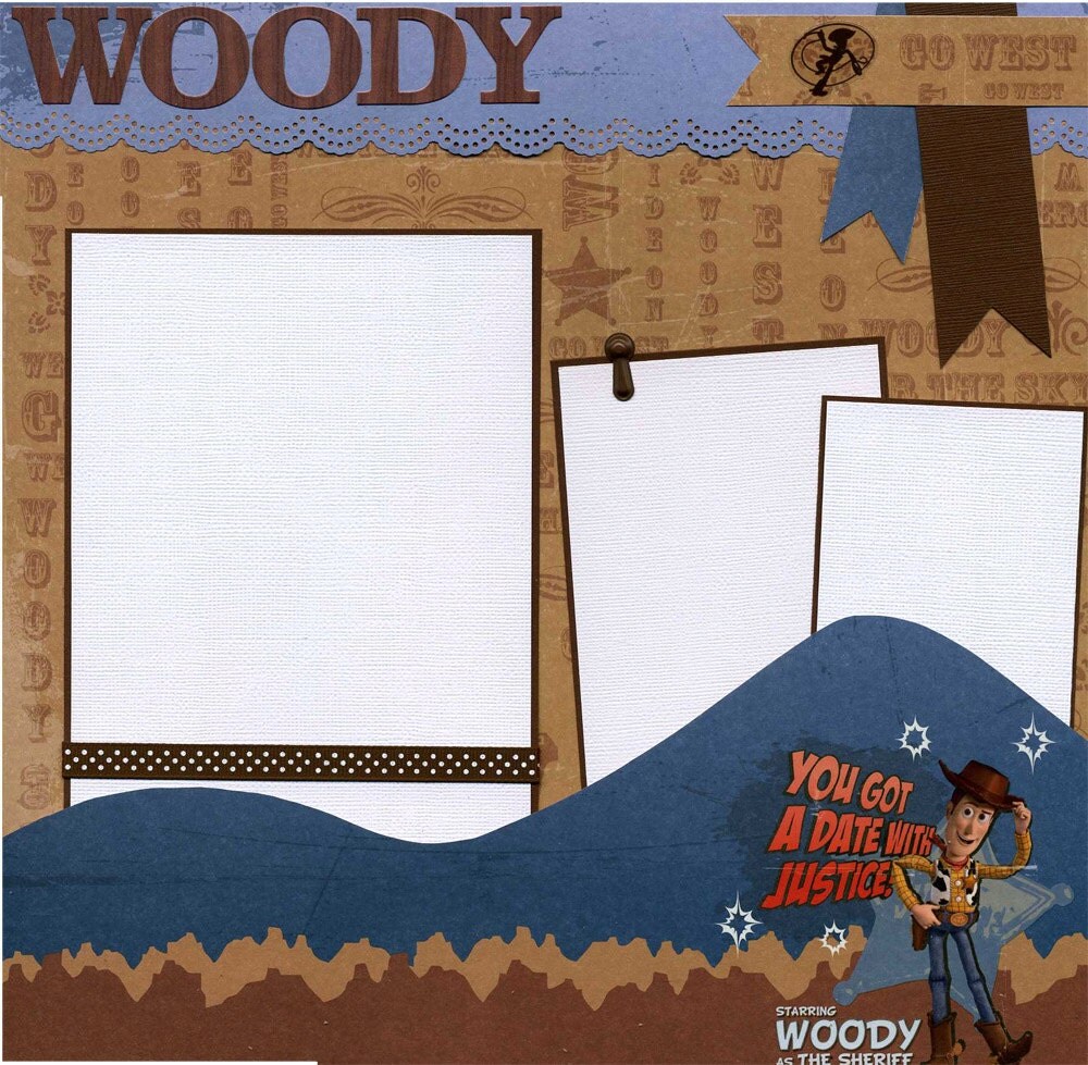 Woody Premade Scrapbook Page Toy Story