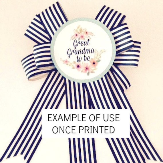 13 DIY Printable Baby Shower Badge Mom To Be Mum To Be Grandma