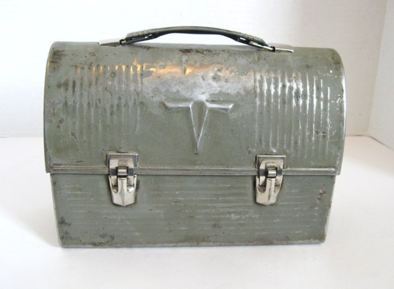 RESERVED Vintage Metal Lunch Box With Thermos American Thermos