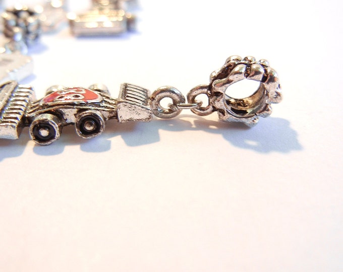 3 Pairs of Racing Car Themed Charms