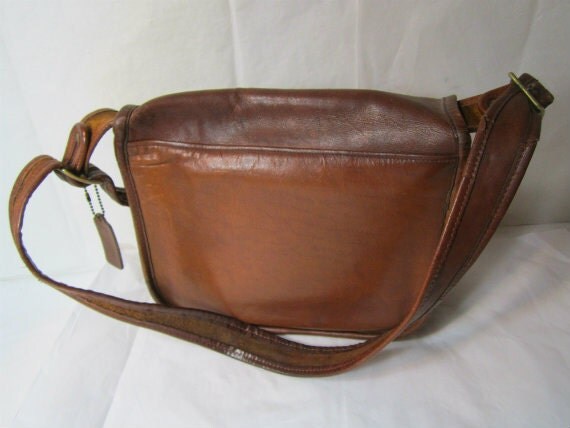 Vintage Coach Leather Saddle Bag style Handbag by TheWittyWomen