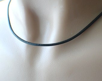 2mm black leather necklace cord 13 14 15 16 18 20 22 24 26 28 30 32 34 36 inch " leather cord necklace gold silver copper single finished
