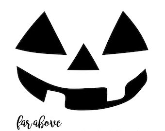 Jack O Lantern Pumpkin Face SVG digital cut file for Silhouette or Cricut Halloween