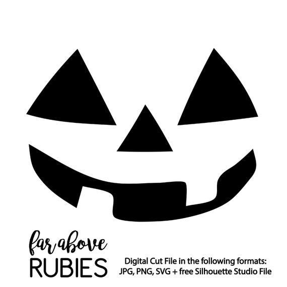 Download Jack O Lantern Pumpkin Face SVG digital cut file for