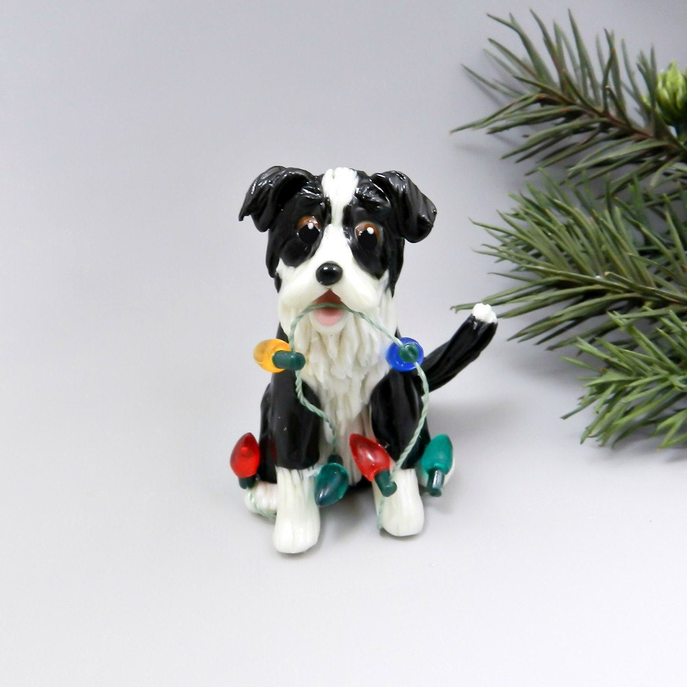 border collie christmas ornament figurine lights by border collie christmas ornament figurine lights by