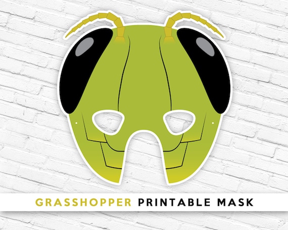 Printable Grasshopper Mask | grasshopper printable mask bug head mask green by therasilisk Printable Grasshopper Mask | grasshopper printable mask bug head mask green by therasilisk