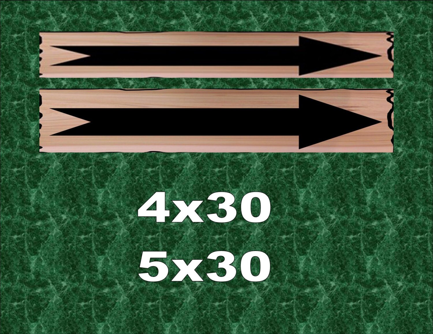 Hanging Arrow Signs 4x30