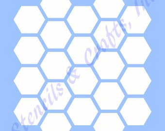 1" HONEYCOMB HEXAGON STENCIL beehive shape background pattern template templates craft paint art pochoir scrapbook new 6" x 6"