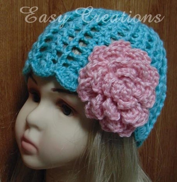 CROCHET PATTERN Spring and Summer Sun Hat optional flower