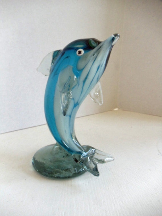 blown glass dolphin ornaments