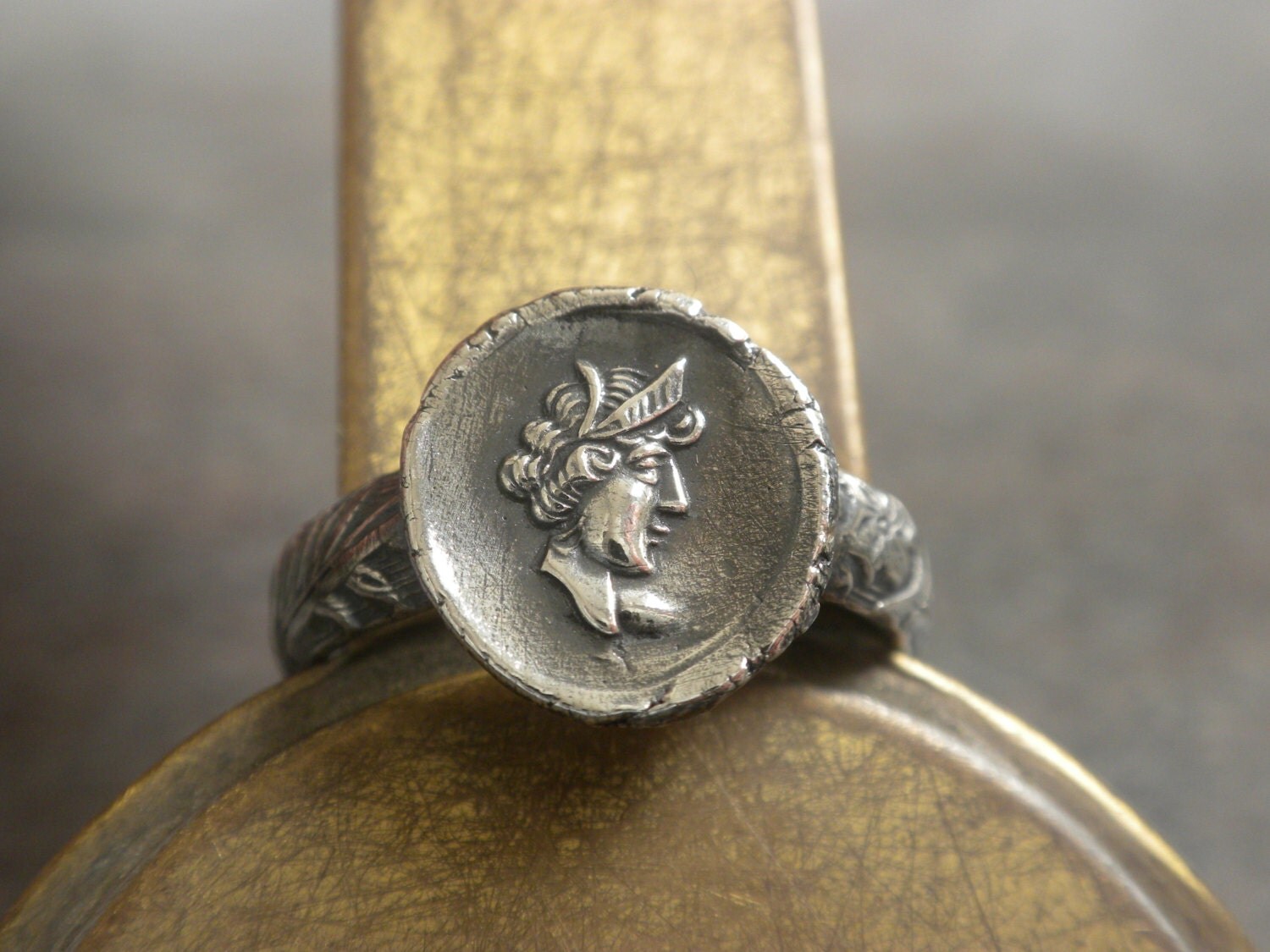Greek Mythology Jewelry Coin Silver Ring