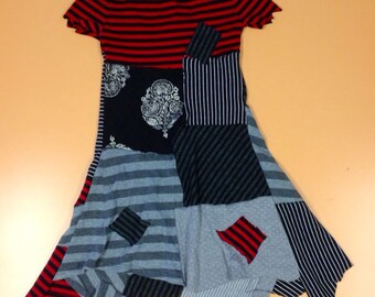Sally Nightmare Before Christmas Dress Girls size 8 / 10 soft and ready to wear black red grey
