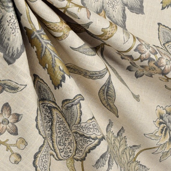 Waverly Jacobean Flair Vermeil curtain panels extra long