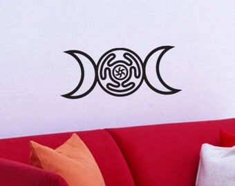 Vinyl WALL ART Triple Goddess Hecate Pagan Wiccan Decal