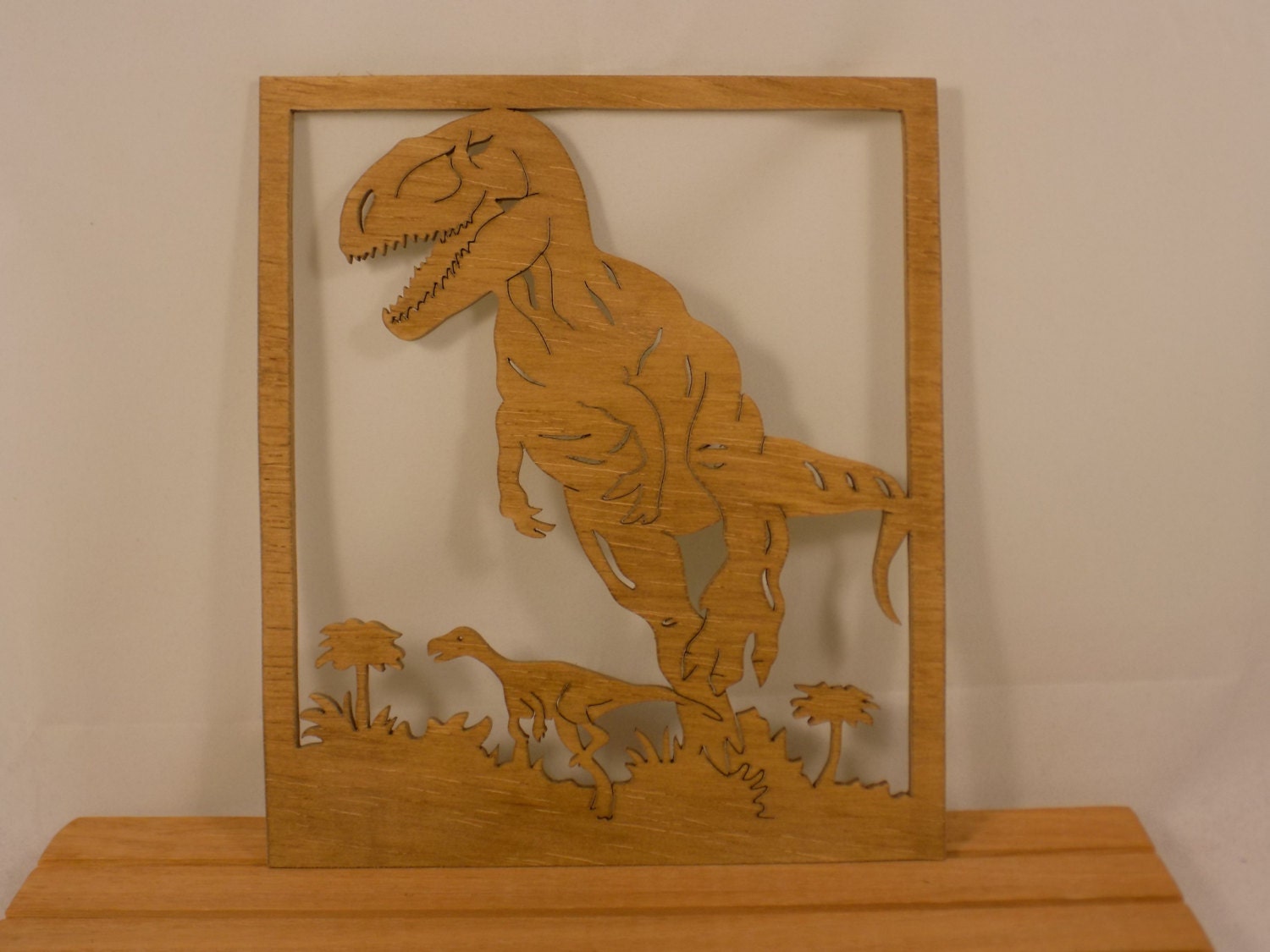 DINOSAUR HAND MADE Scroll Saw Plaque