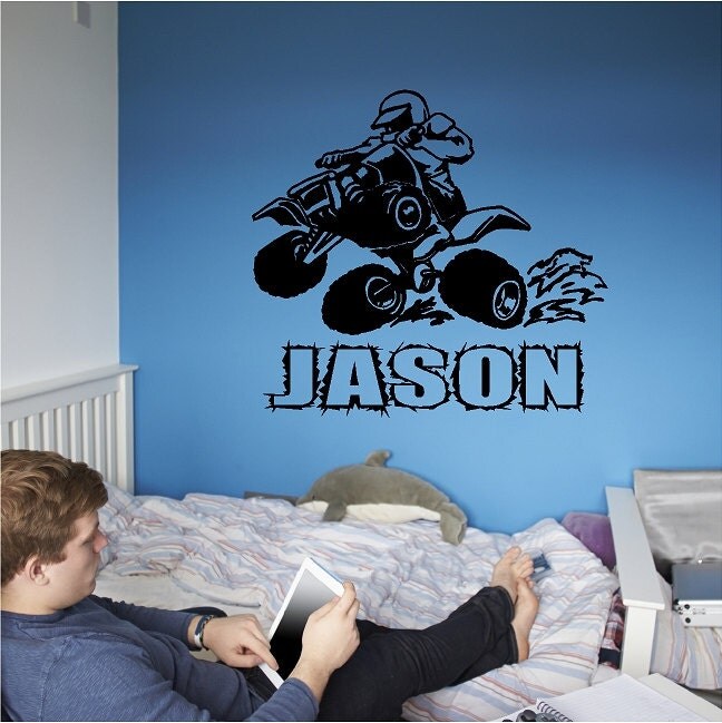 Personalized 4 Wheeler Wall Decal Quad Wall Sticker Custom
