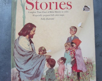 The Young Peoples Book of Bible Stories 1963 Vintage Religious Book for Children