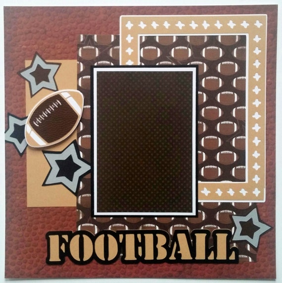 Football scrapbook page 12x12 football scrapbook by ohioscrapper