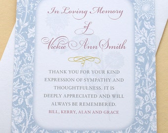 Religious Sympathy Thank You Cards with a Cross